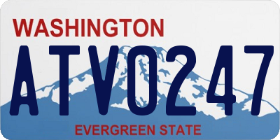 WA license plate ATV0247