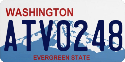 WA license plate ATV0248