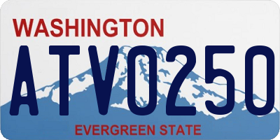 WA license plate ATV0250