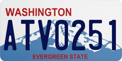 WA license plate ATV0251