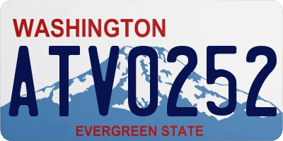 WA license plate ATV0252