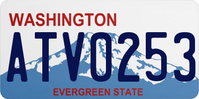 WA license plate ATV0253