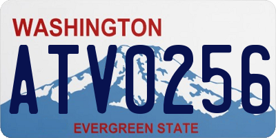 WA license plate ATV0256