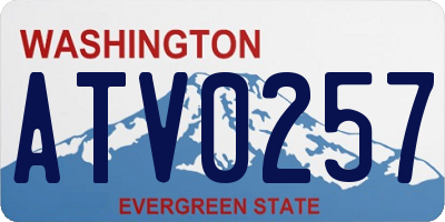 WA license plate ATV0257