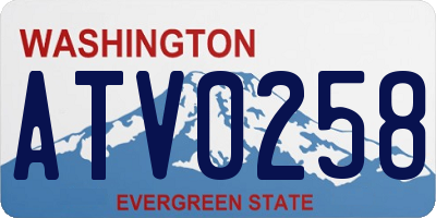 WA license plate ATV0258