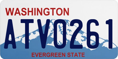 WA license plate ATV0261