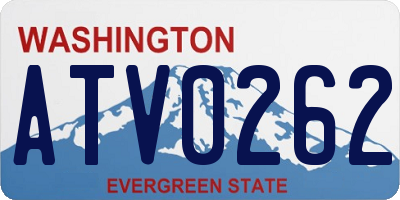 WA license plate ATV0262