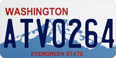 WA license plate ATV0264