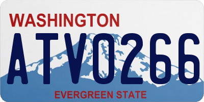 WA license plate ATV0266