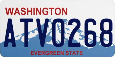 WA license plate ATV0268