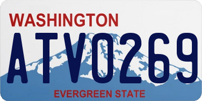 WA license plate ATV0269