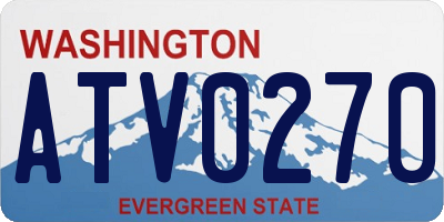 WA license plate ATV0270