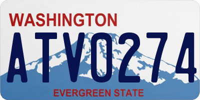 WA license plate ATV0274