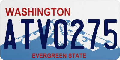 WA license plate ATV0275