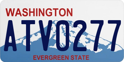 WA license plate ATV0277