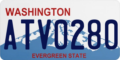 WA license plate ATV0280