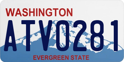 WA license plate ATV0281