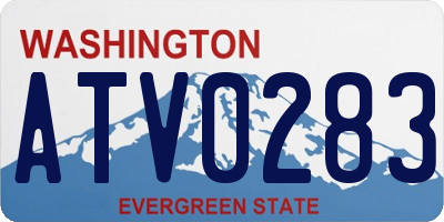 WA license plate ATV0283