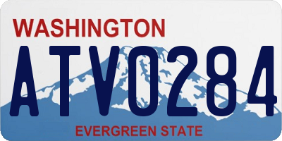 WA license plate ATV0284