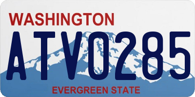 WA license plate ATV0285