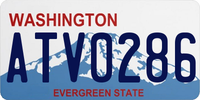 WA license plate ATV0286