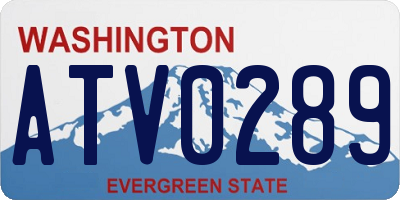 WA license plate ATV0289