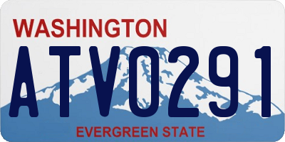 WA license plate ATV0291