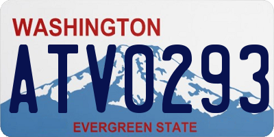 WA license plate ATV0293