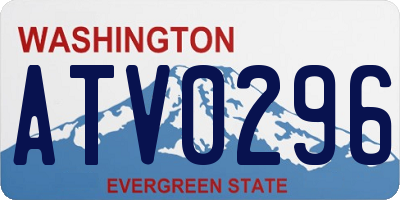 WA license plate ATV0296