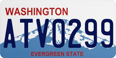 WA license plate ATV0299