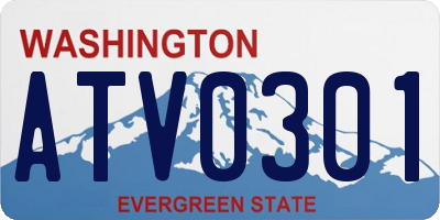 WA license plate ATV0301