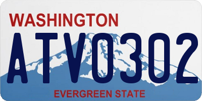WA license plate ATV0302