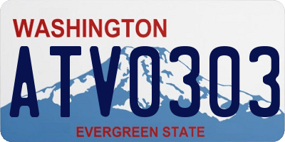 WA license plate ATV0303