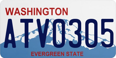 WA license plate ATV0305