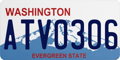 WA license plate ATV0306
