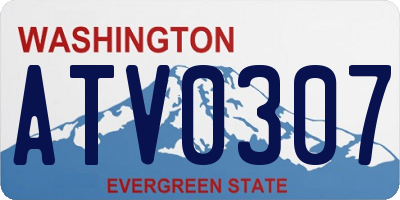WA license plate ATV0307