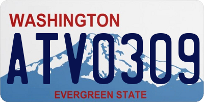 WA license plate ATV0309