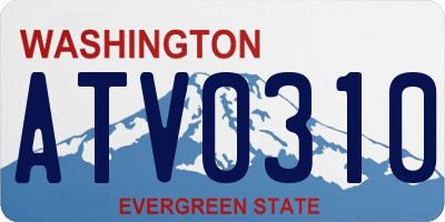 WA license plate ATV0310
