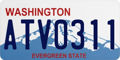 WA license plate ATV0311