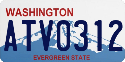 WA license plate ATV0312