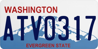 WA license plate ATV0317