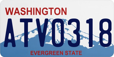 WA license plate ATV0318