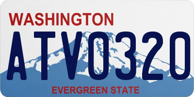 WA license plate ATV0320