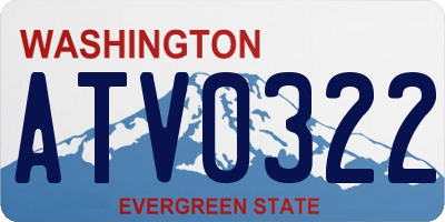 WA license plate ATV0322