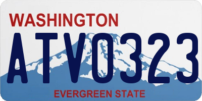 WA license plate ATV0323