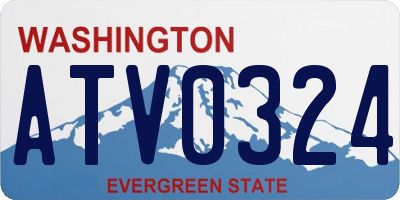 WA license plate ATV0324