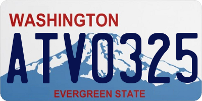 WA license plate ATV0325