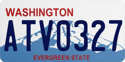 WA license plate ATV0327