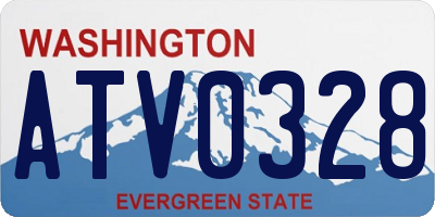WA license plate ATV0328