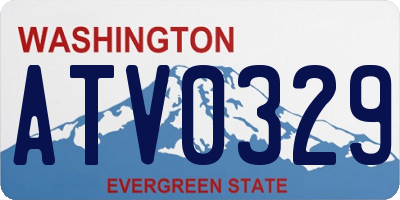 WA license plate ATV0329